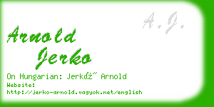 arnold jerko business card